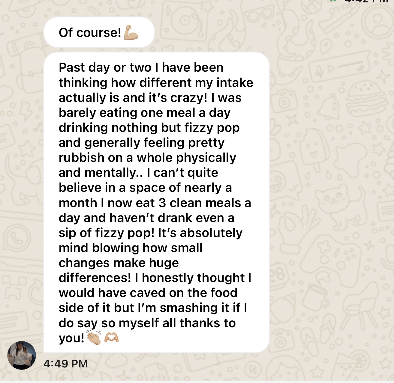 Client message from Katie